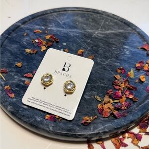 Bracha Small Wonder Studs - Clear/Gold